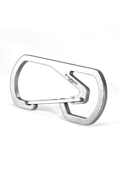 Choice حامل مفاتيح تيتانيوم من TI TOMSHOO، مزود بحلقة تعليق، مناسب للرحلات وا...