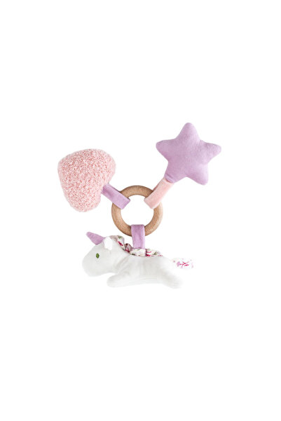 Choice ألعاب خشخيشة أطفال كرتونية على شكل وحيد القرن، مزودة بجرس معلق، مناسبة...