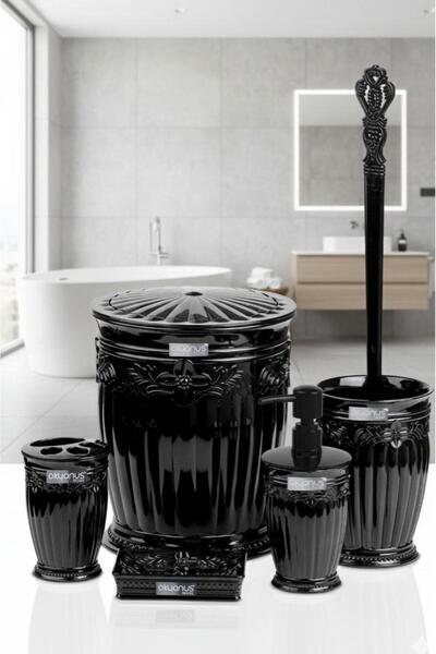 Okyanus Home Sultan Bathroom Set Black