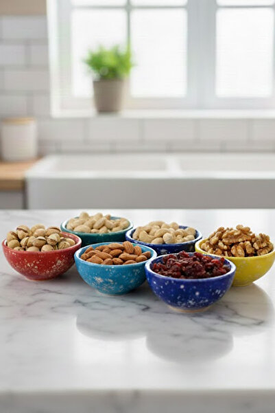 VENETTO 6-Piece Porcelain Snack Bowl Jam Bowl Colorful