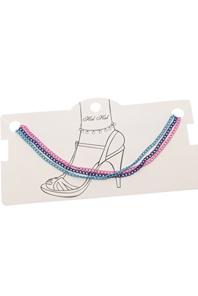 Tuncel Store خلخال ملون بثلاث سلاسل Sf - 1817