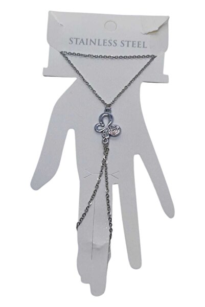 NKIE JEWELS Silver Color Hollow Butterfly Steel Shahmeran - 3575