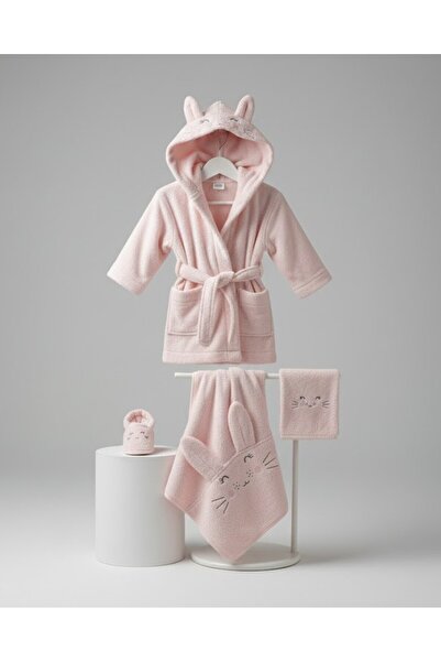 Csp Cassiope 4-Piece Bathrobe Baby Bath Set with Small Animal Figures