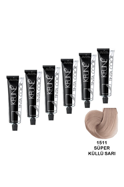 Keune Tinta Color Saç Boyası 60 ml - 1511 Süper Sarı Küllü - 6 Adet