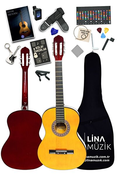 Furia CG-3602Y Klasik Gitar 3/4 – Sap Ayarlı Full Set (Turuncu Sarı)