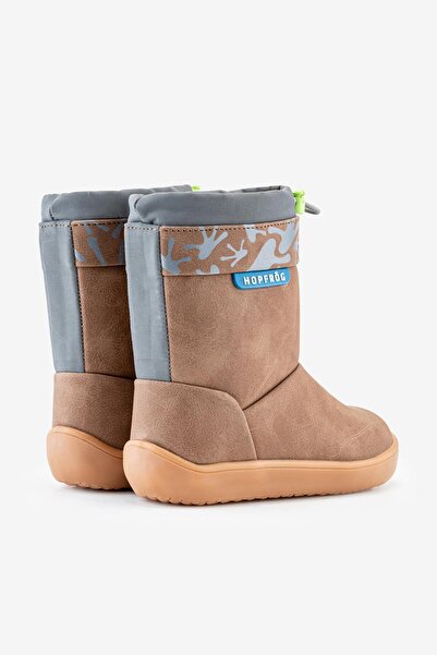 HOPFRÖG Rain Boots Kahverengi Meşe Suya ve Soğuğa Dayanıklı Barefoot Çocuk Botu