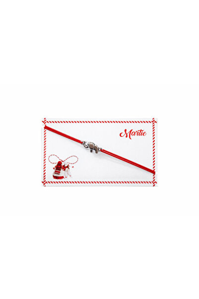 OEM Set of 24 martisor bracelets 8x5 cm red string with elephant charm, sprin...