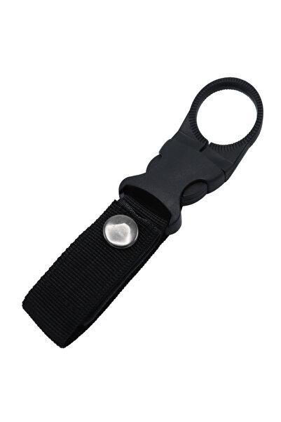 Heinast Black Webbing Water Bottle Holder Climbing Carabiner Belt Backpack Ha...