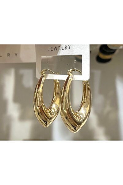 GLOW ACCESSORIES BAE أقراط دائرية من طراز زرا على شكل لوز