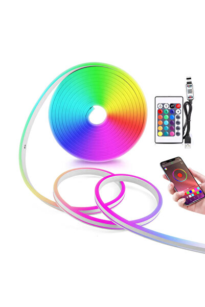 Choice 2m 0-5W Various colors app-24key 5V RGB LED Neon Strip with Remote Con...