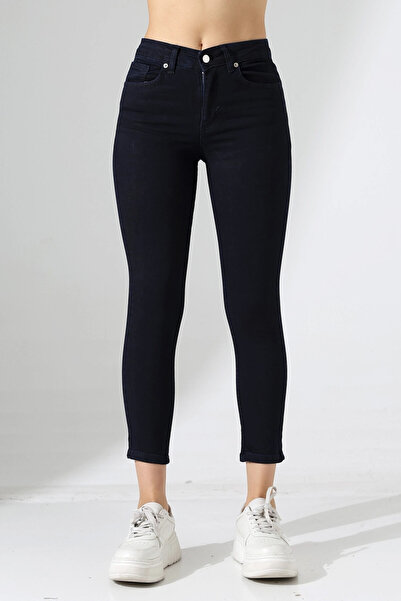 Cool & Sexy Navy Blue High Waist Skinny Fit Jean Pants