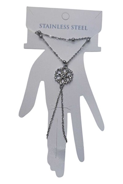 NKIE JEWELS Silver Color Snowflake Steel Shahmeran - 3574