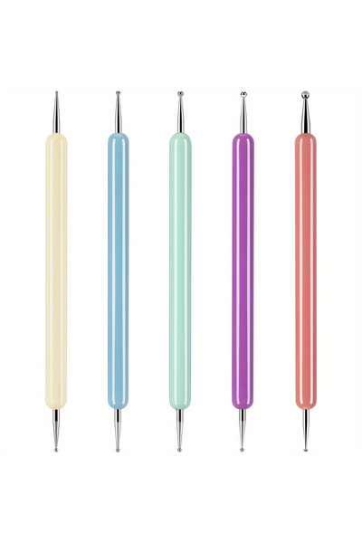 Choice 5pcs 5pcs Embossing Stylus Set, Uncharged Plastic Ball Tip Clay Modeli...