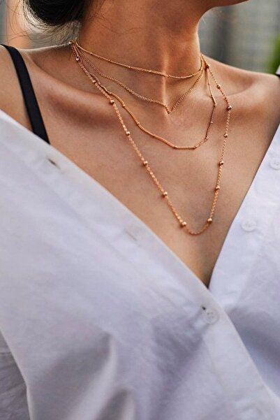 NKIE JEWELS طقم قلادة برونزية نسائية