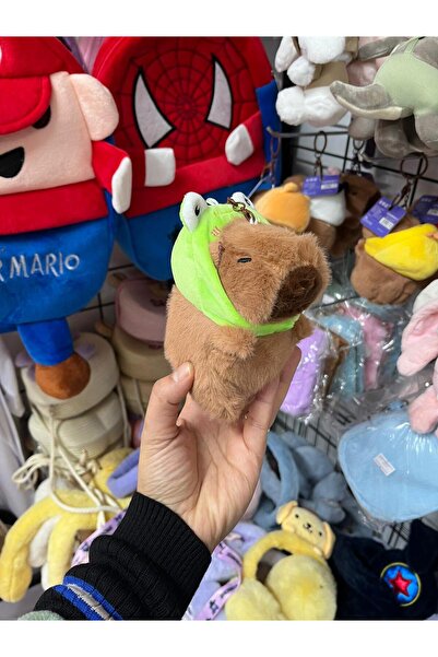 EyER Shoping Giant Size Vip Quality Capy Bara Hat with Detachable Keychain Green
