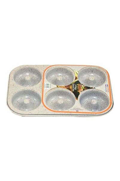 AVCI HOME MAKER Homemaker Granite 6 Cup Donut Pan Grey