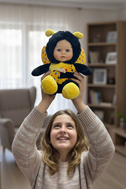 craftivio Sevimli Bebek Yüzlü Arı Peluş Oyuncak Arı Kostümlü Bebek 25 cm - Yu...