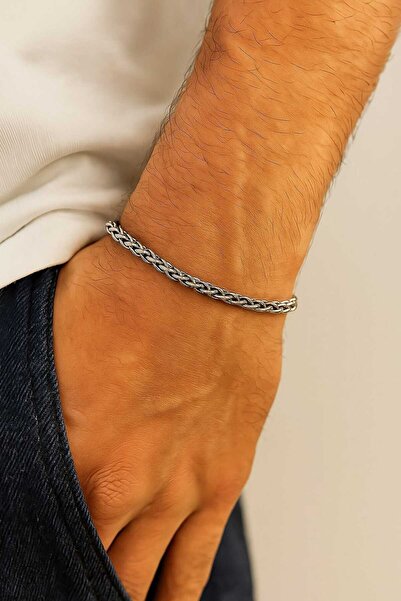 NKIE JEWELS Silver Color Chavin Angelus Lufigo Unisex Men's Steel Chain Steel...