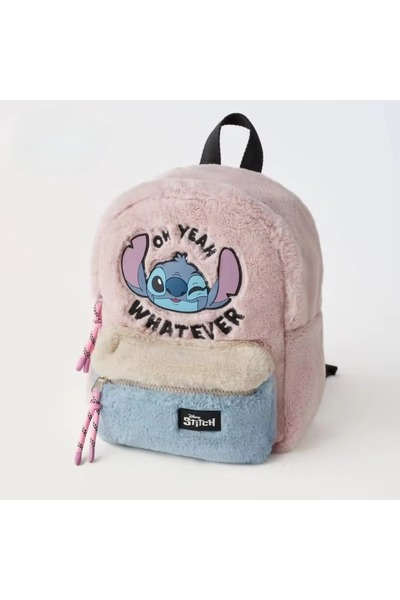 Choice حقيبة ظهر صغيرة للأطفال بتصميم ستيتش من ديزني، مصنوعة من القطيفة، مقاس...