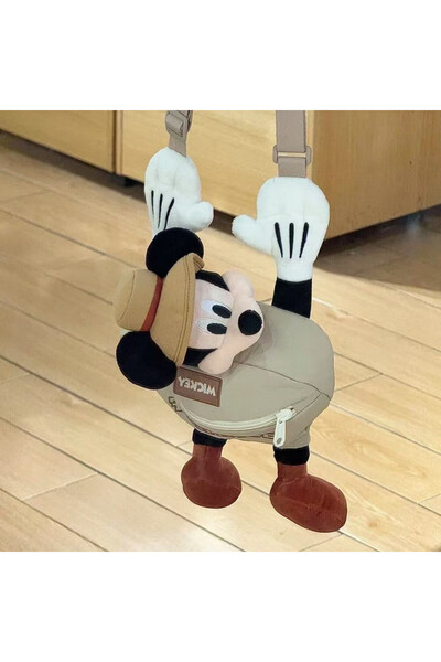 Choice حقيبة كتف نسائية من ديزني، لون بيج، بتصميم ميكي ماوس الجديد، ثلاثية ال...