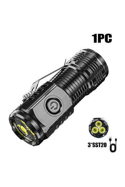 Choice مصباح يدوي عالي الجودة 500 لومن، 3 مصابيح LED من نوع SST20، يعمل ببطار...