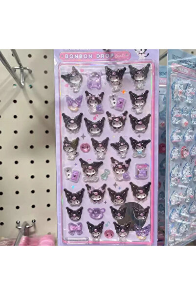 Choice 03 قطعة، 7 أنماط، ملصقات جيلي شفافة ثلاثية الأبعاد لشخصيات أنمي سانريو...