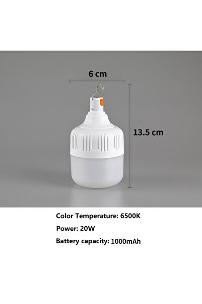 Choice مصباح تخييم LED قابل لإعادة الشحن بقوة 20 واط، مصباح طوارئ LED قابل لإ...