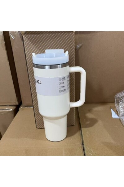 Choice 1970ML white 40oz Second-Generation Car Cup, Large-Capacity Vacuum Por...