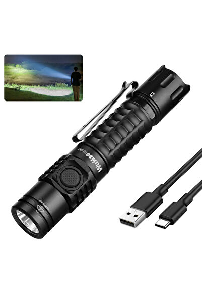Choice with 18650 battery 6000-6500K Wurkkos FC12C Tactical Torch 1600 Lumens...