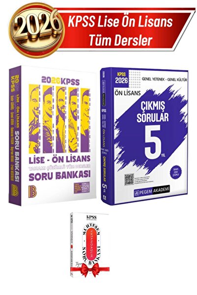 Pegem Akademi Yayıncılık 2026 Benim Hocam Lise Ön LisansSoru Bankası+Pegem Ön...