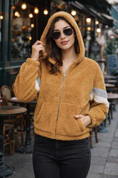 ÇEÇİM JACHETĂ DE PLUS OVERSIZE CU BUZUUNAR DUBĂ ZYN-58557