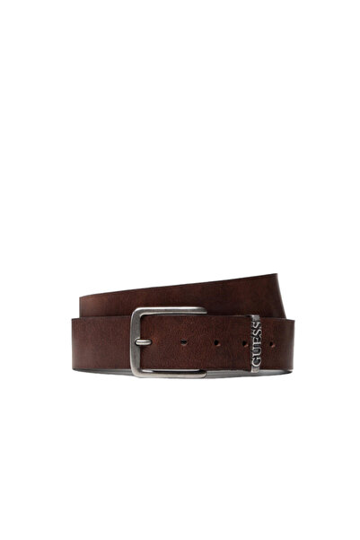 Guess , Men's buffalo leather belt, brown - XL
