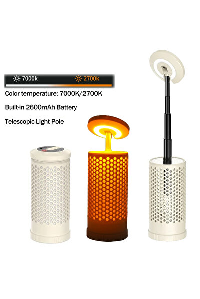 Choice مصباح يدوي قابل لإعادة الشحن، لون أبيض مائل للبيج، سعة 8000 مللي أمبير...