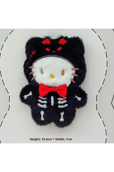 Choice D New Cute Kitten Plush Keychain Cartoon Halloween Funny Cross Dressin...