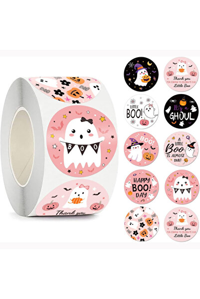 Choice 1inch-500pcs 100-500pcs Cute Halloween Ghost Sticker, 2.5cm White Ghos...
