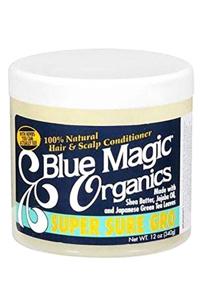 Blue Magic بلسم فروة الرأس للشعر من سوبر شور جرو أورجانيكس، لون بيج