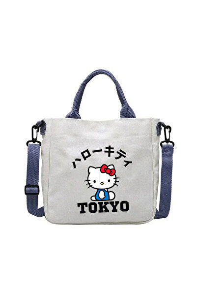 Miniso Kitty Sanlio Canvas Women's Tote Bag Large Capacity Kawaii Hello Kitty...