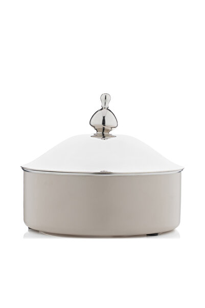 Blends Beige Casserole 3 Liters with Silver Lid