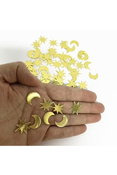 Choice Gold 100Pcs Gold Moon Stars Paper Confetti Ramadan Eid Mubarak Home Ta...