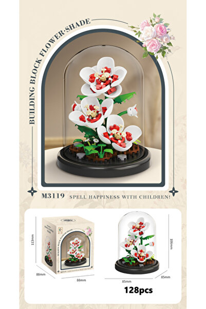 Choice 3119 Eternal Flower Bouquet Bonsai Potted Plant Micro Building Blocks ...