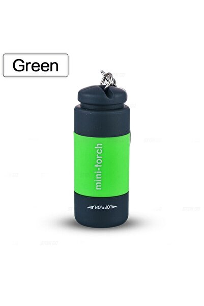 Choice Green 1PC Mini Keychain Pocket Torch USB Rechargeable LED Light Stoneg...