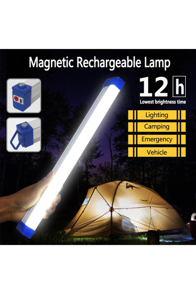 XIWANGFIRE 52cm LED Bar light Rechargeable Tube Camping Lamp Magnetic Suspens...