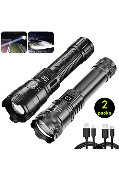 Heinast ZOOM 2PCS combo High Strong Power Led Flashlights 2000LM Tactical Tor...
