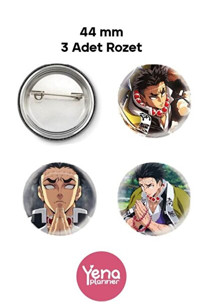 Yenaplanner مجموعة زينة حقائب قاتل الشياطين / مجموعة شارات / مجموعة سلسلة مفا...