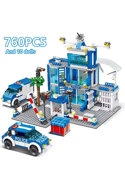 Choice no box 760pcs Police Station Building Blocks Set, City DIY Constructio...