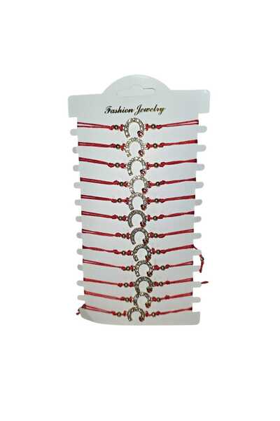 OEM Set of 12 martisoras, Bracelet type, Lucky horseshoe, Adjustable size, Re...