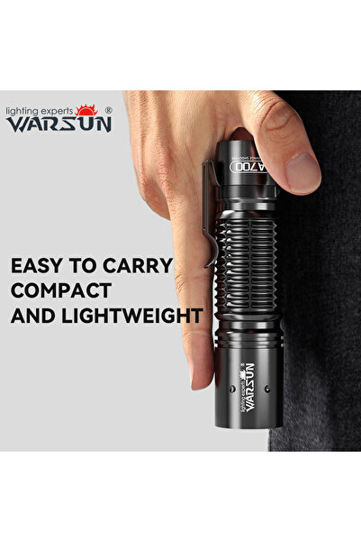 Choice 18650 Lithium Battery Fixed Focus black Warsun 18650 Flashlight Emerge...