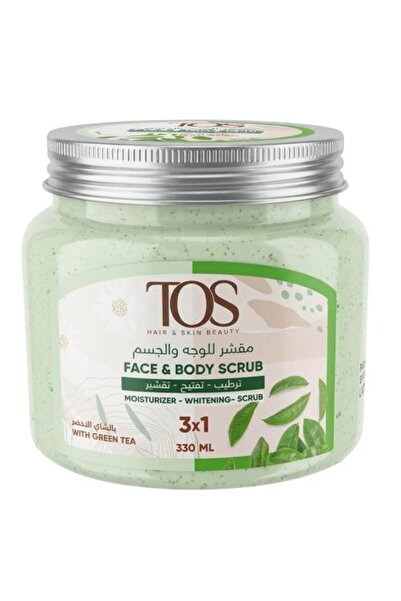 TOS مقشر الوجه والجسم بالشاي الأخضر - 330 مل