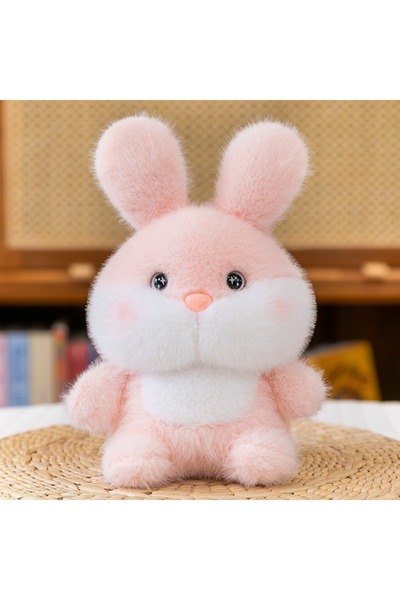 Choice دمية أرنب وردية لطيفة بحجم 16 سم، دمية رفيق قطيفة، كابيبارا، فيل، وساد...
