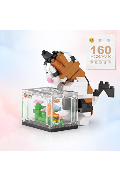 Choice opp bag NEW Cute Animals Cats Fish Tanks Building Blocks Kit Girls Bri...